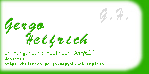 gergo helfrich business card